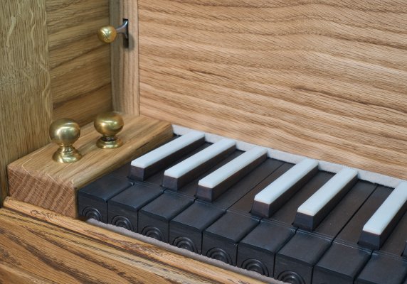 Detail des neuen Silbermann-Hammerflügels für die Schola Cantorum in Basel, Foto Kerstin Schwarz